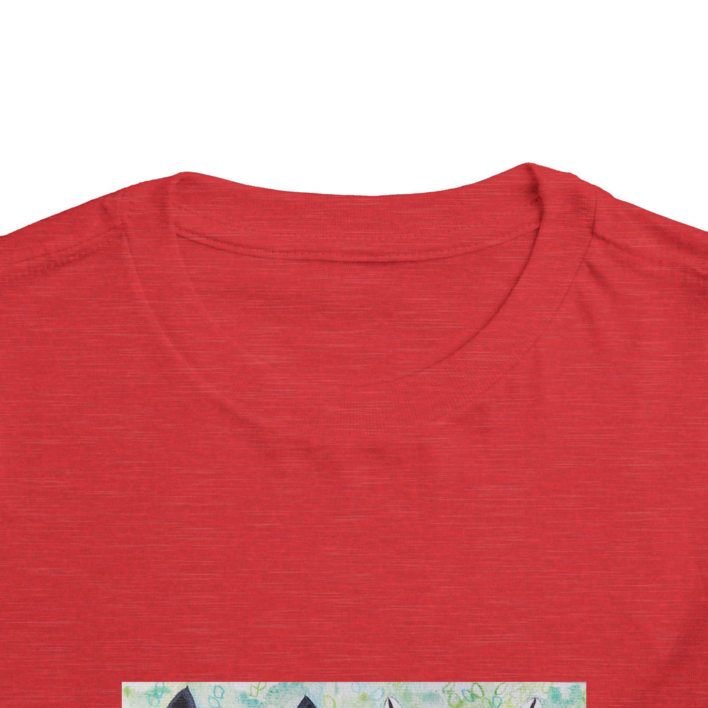 Toddler Tee — Colorful Folk Deer Illustration Kids Shirt