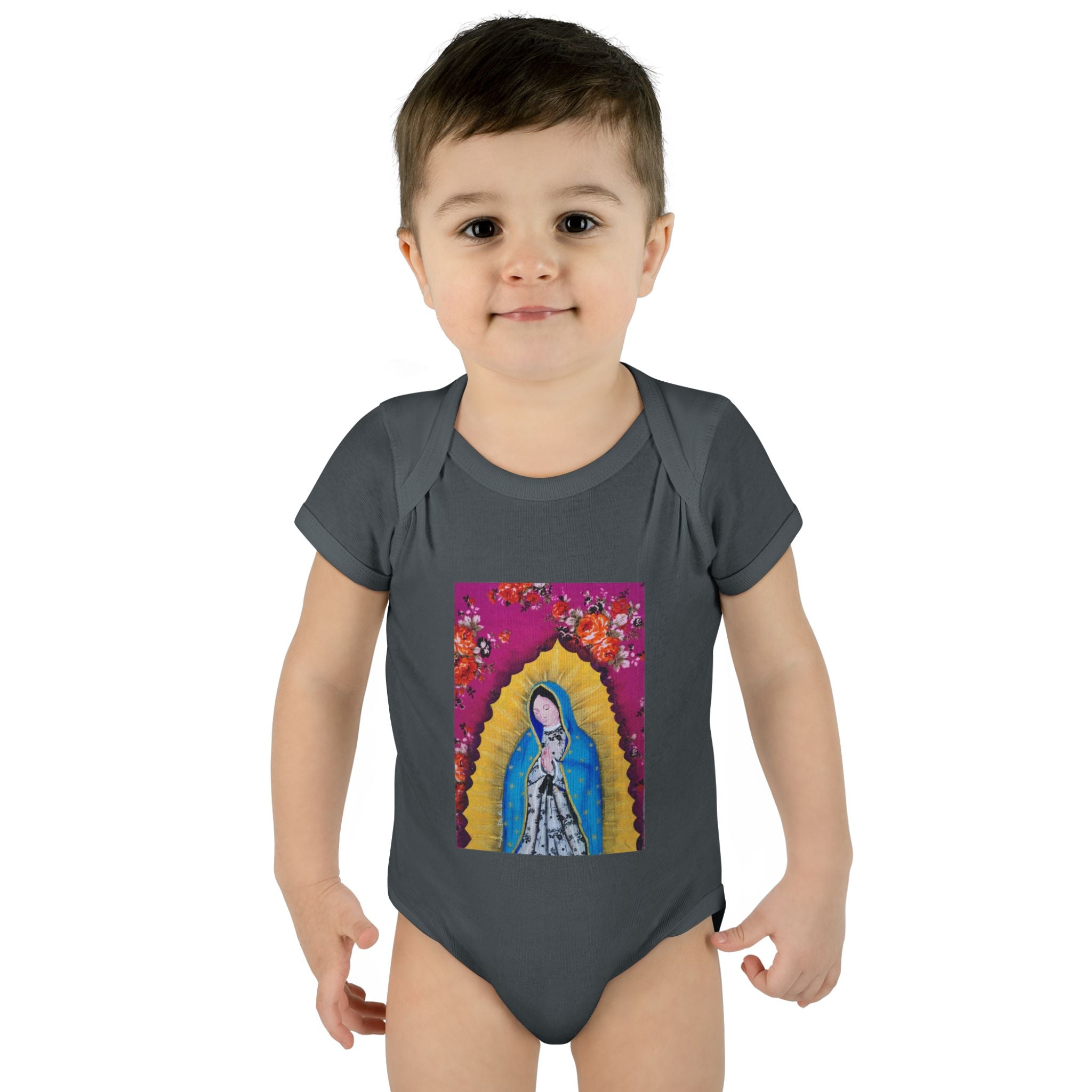 Our Lady of Guadalupe Baby Bodysuit – Infant Catholic Religious Onesie