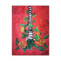 Spine & Flowers Canvas Art – Botanical Gothic Wall Decor