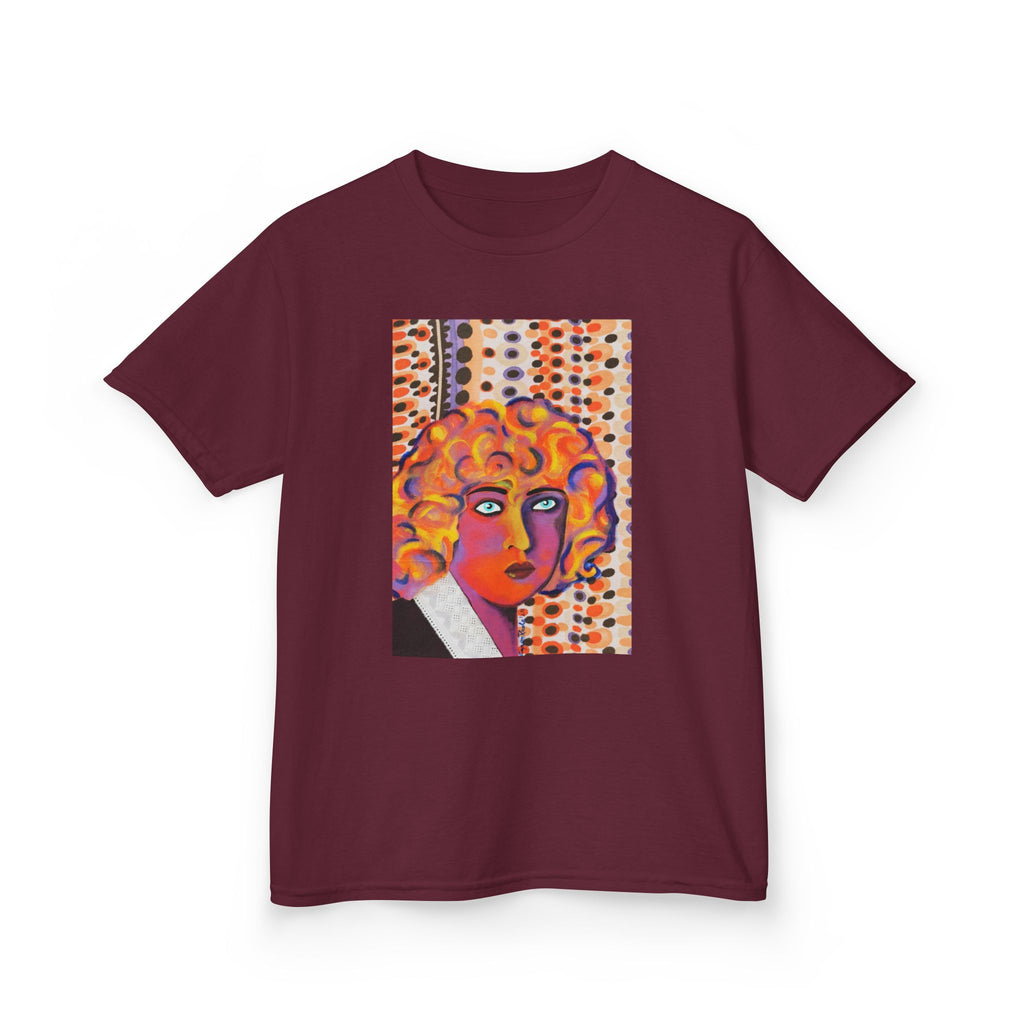 Kids Art Tee — Colorful Nahui Olin Pop Portrait Graphic