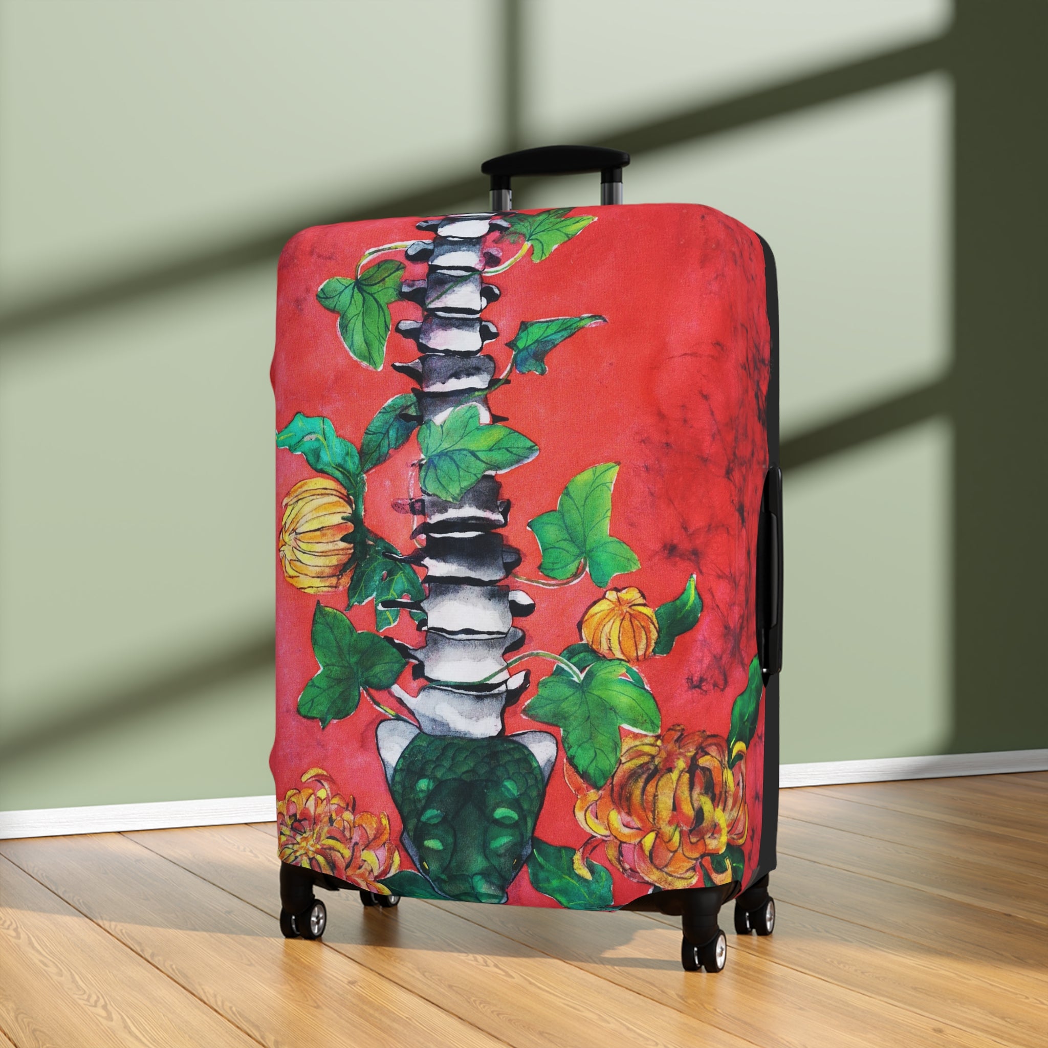 Luggage Cover - Spinal Vine Pumpkin Travel Protector