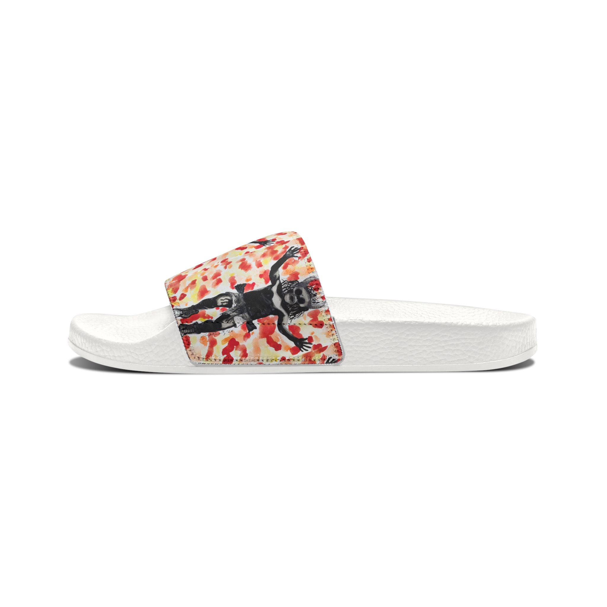 Men's Pizza Monkey Slide Sandals — Removable-Strap Pool Slides