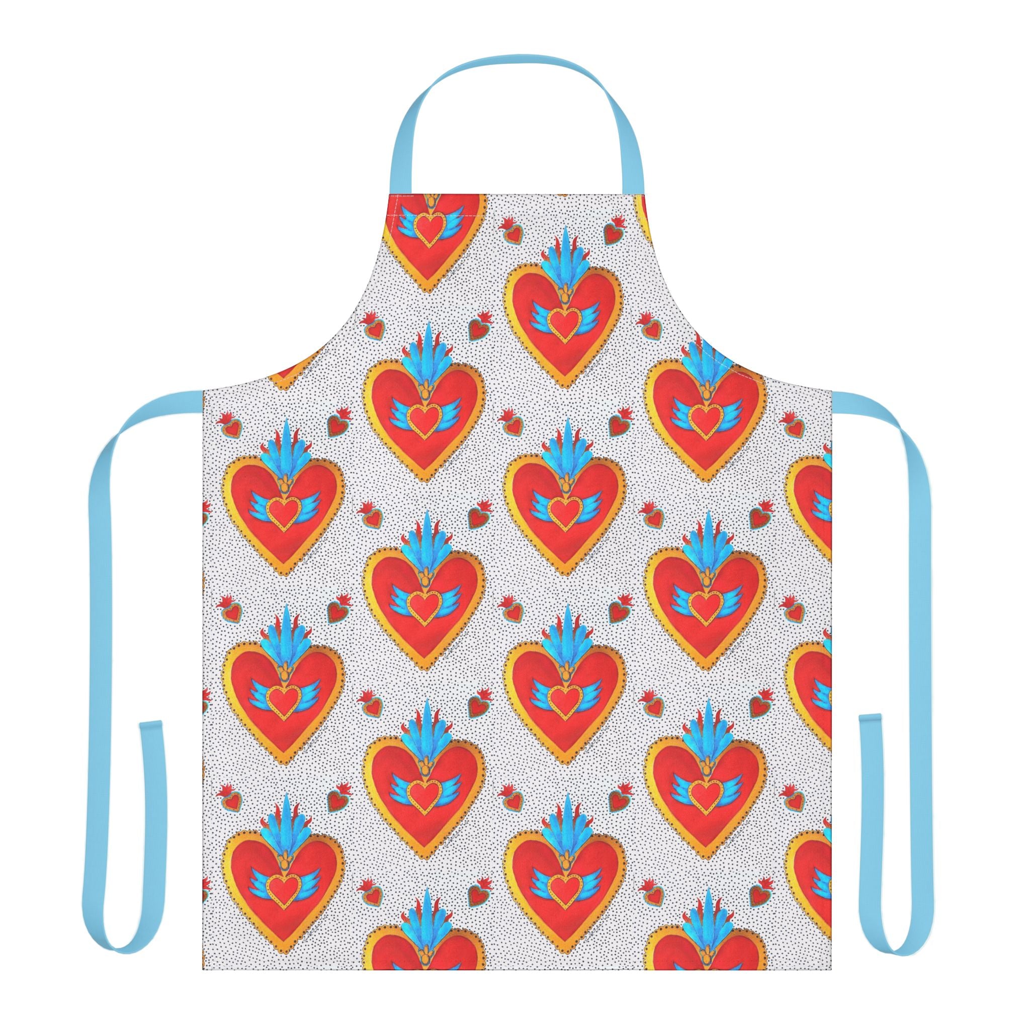 Tablier Motif Cœur Folklorique – Tablier de cuisine Milagro mexicain coloré