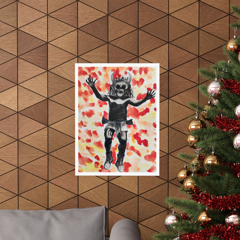 "Diablo de Tilcajete" Devil kid Art Poster — Grunge Pop Surreal Matte Vertical Print