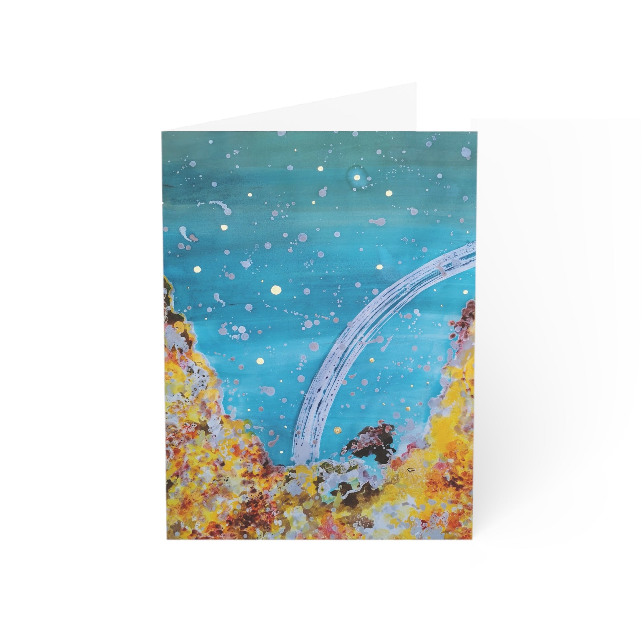 Greeting Card — Abstract Ocean Sky Art Card (Single or Multi-Pack)
