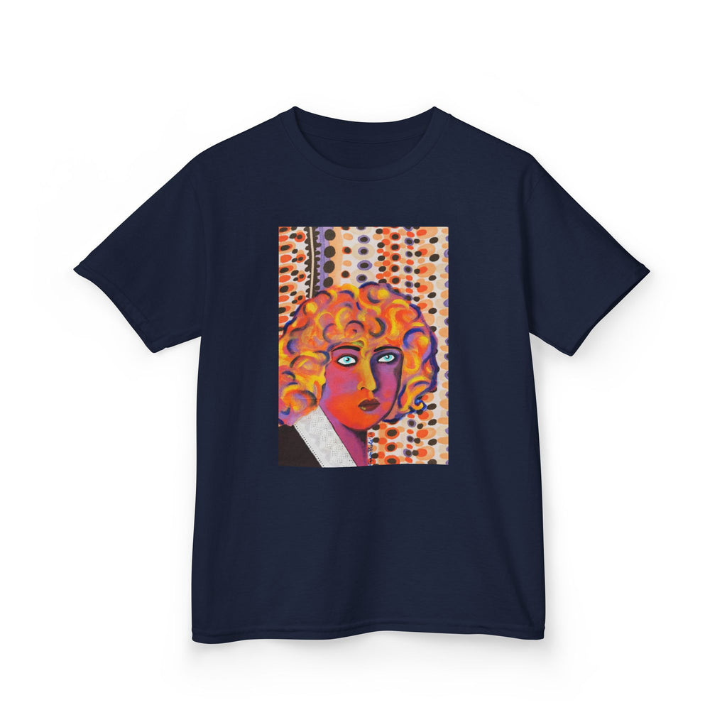 Kids Art Tee — Colorful Nahui Olin Pop Portrait Graphic