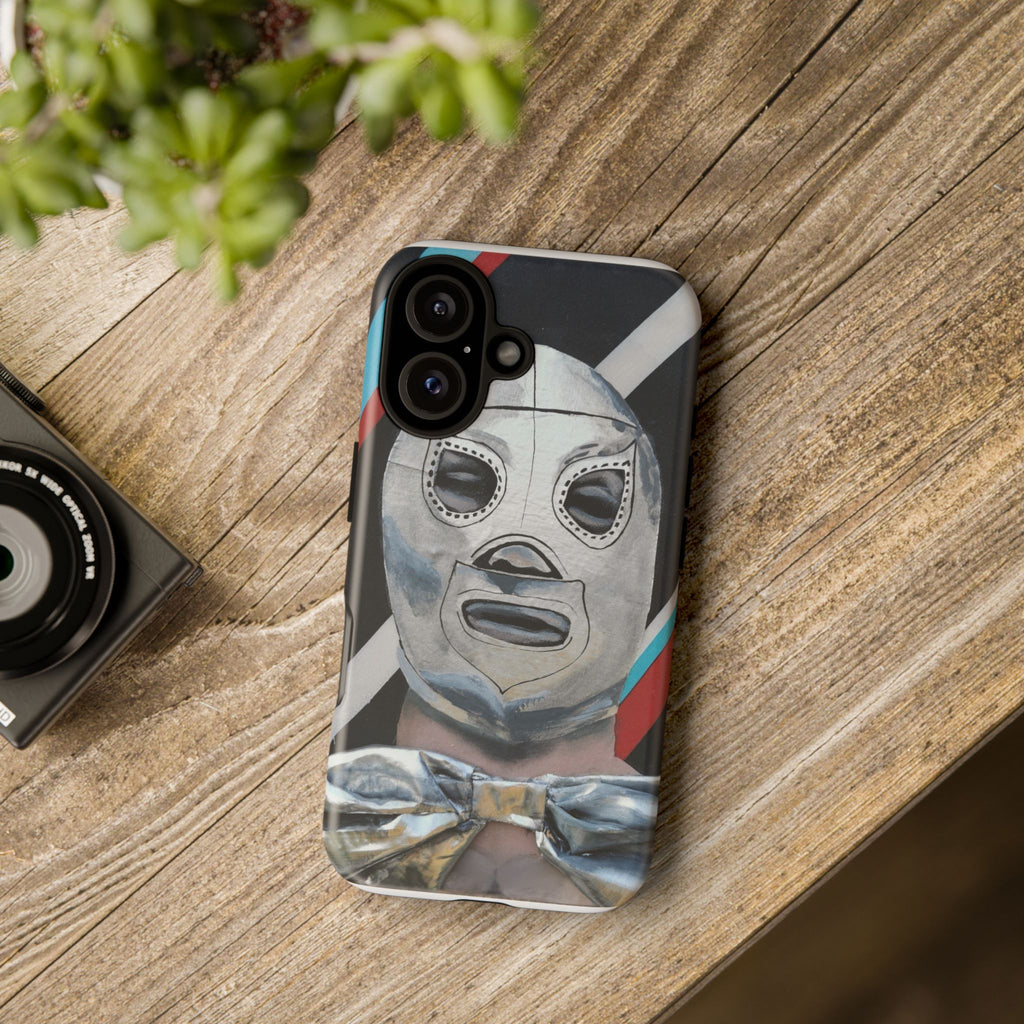 "El Santo" Luchador Mask Phone Case — Retro Mexican Wrestling Design