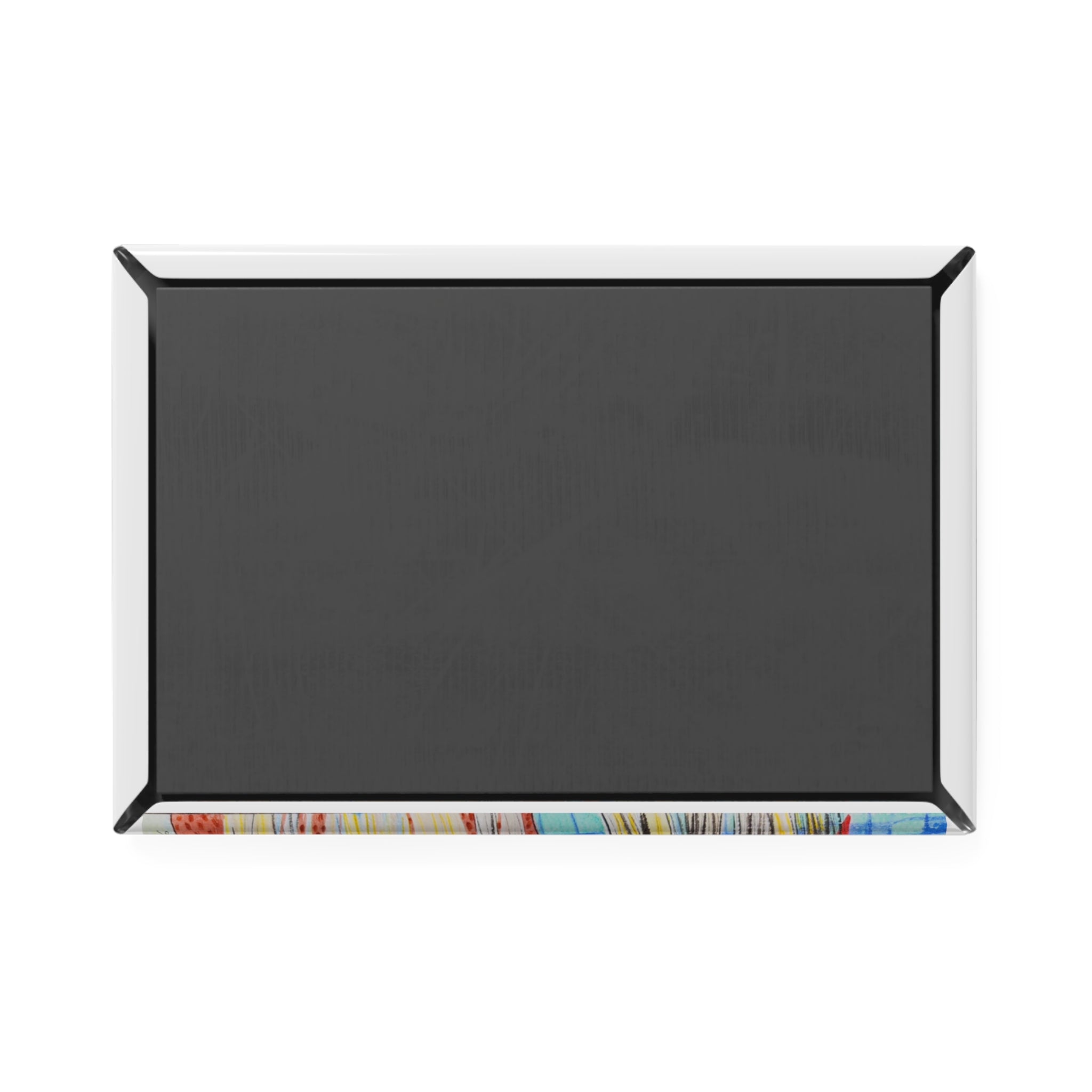 Colorful Tribal Mask Rectangle Magnet — Folk Art Decorative Refrigerator Magnet