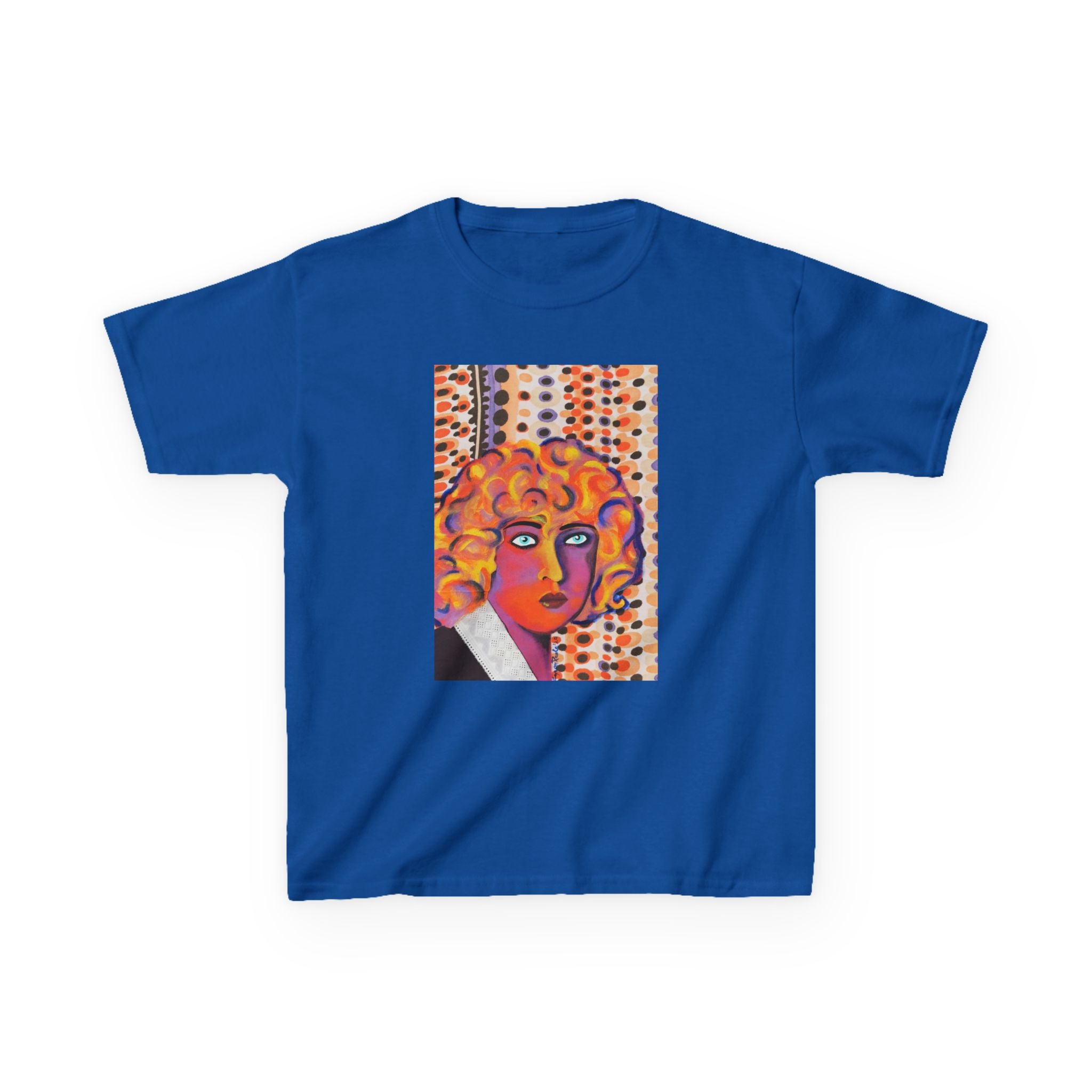 Kids Art Tee — Colorful Nahui Olin Pop Portrait Graphic