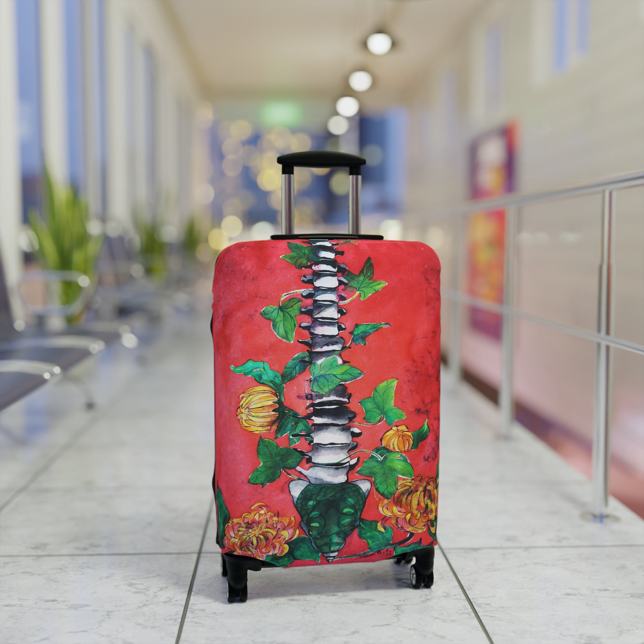 Luggage Cover - Spinal Vine Pumpkin Travel Protector