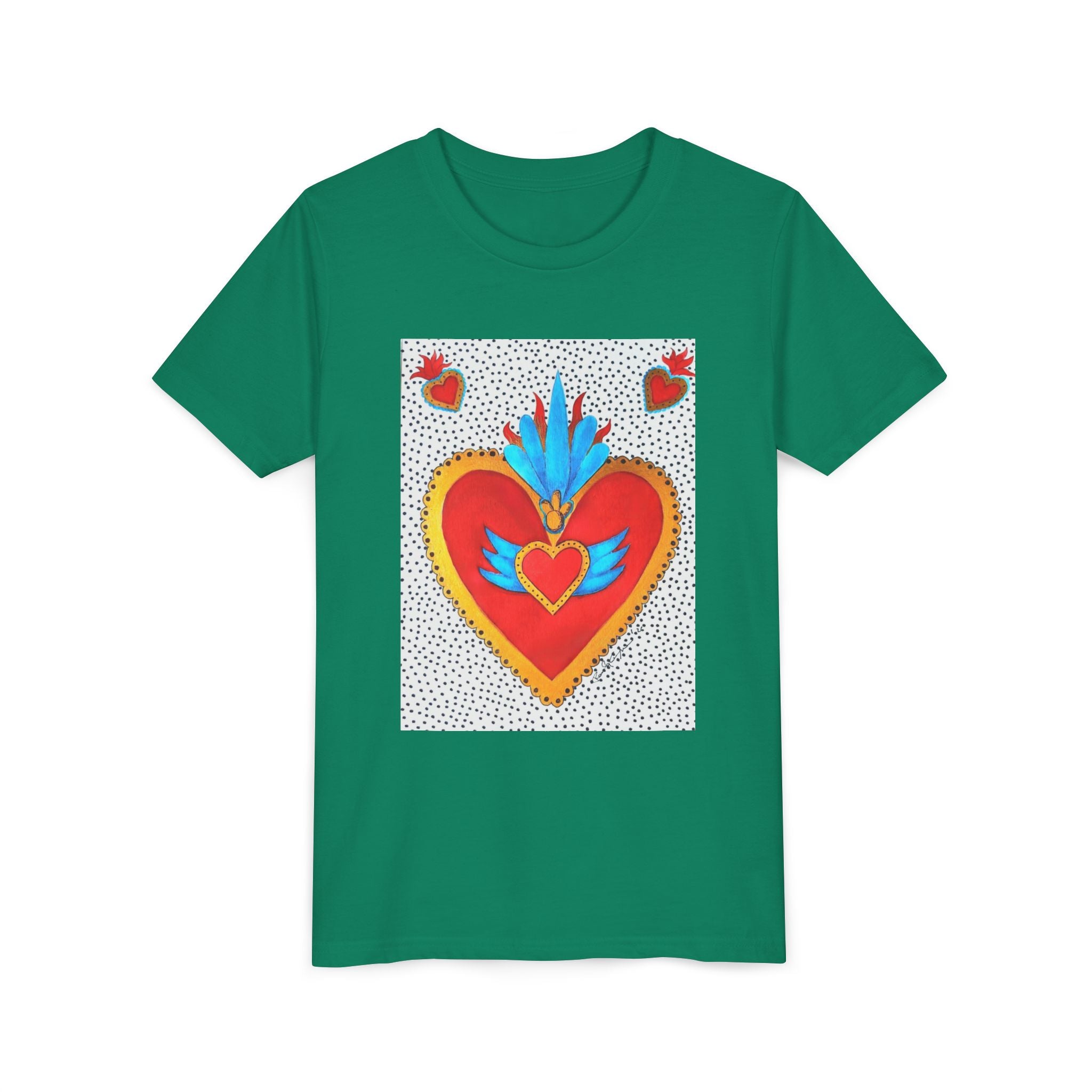 T-shirt enfant - T-shirt enfant graphique Cœur sacré coloré