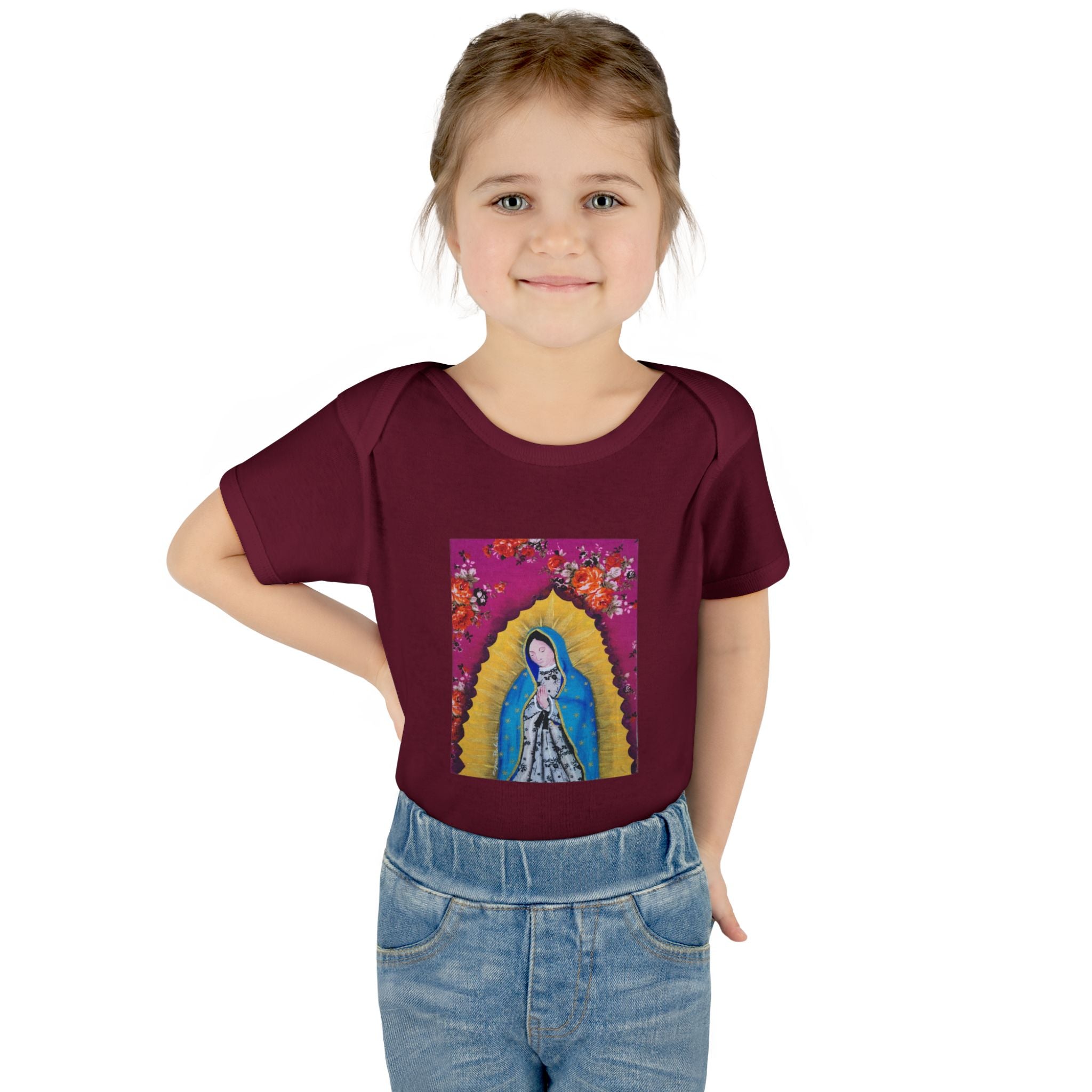 Our Lady of Guadalupe Baby Bodysuit – Infant Catholic Religious Onesie