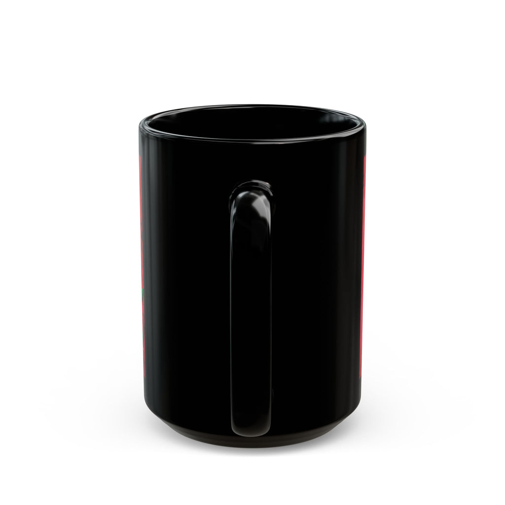 Anatomical Spine & Flowers Black Mug – Gothic Floral Coffee Cup (11oz/15oz)