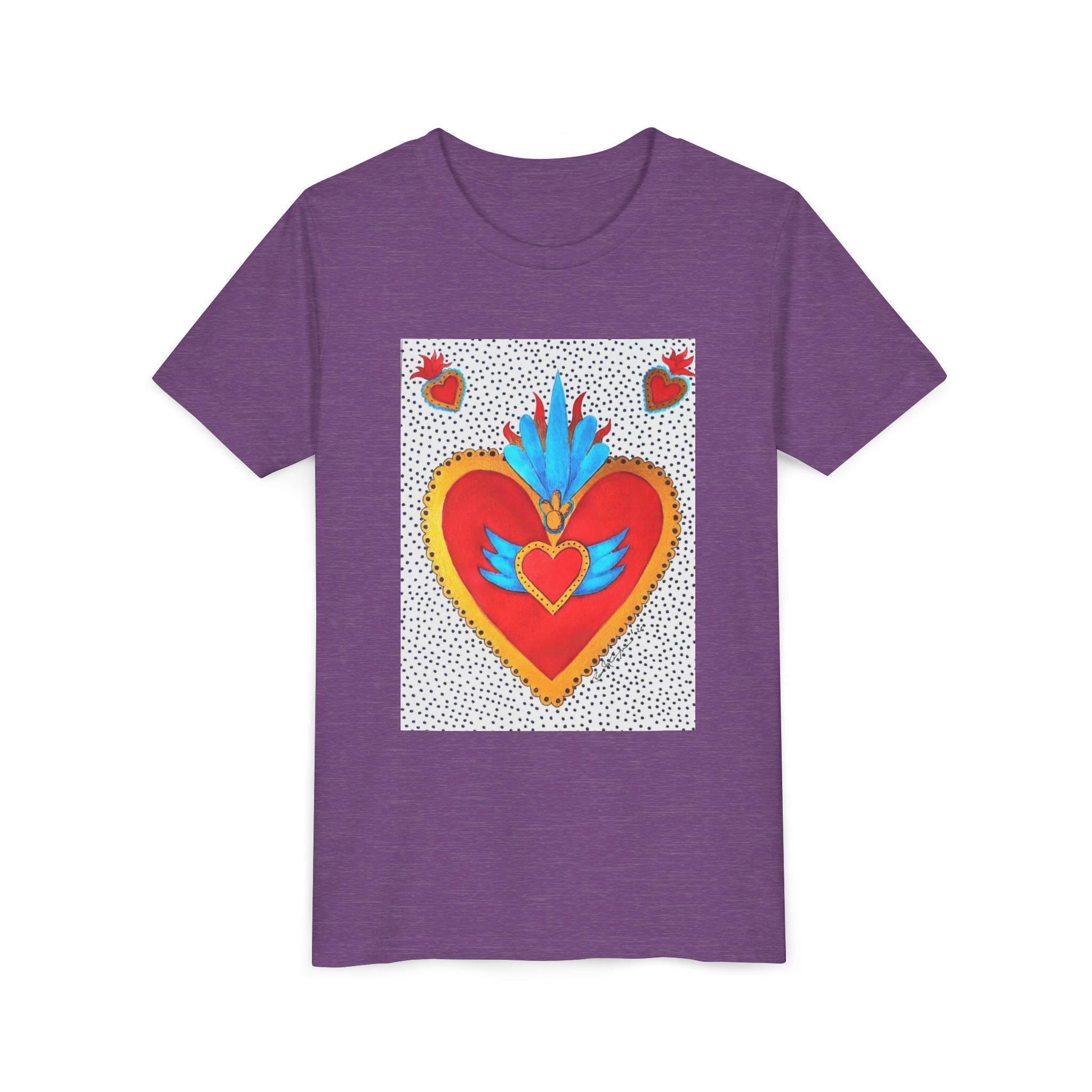 T-shirt enfant - T-shirt enfant graphique Cœur sacré coloré