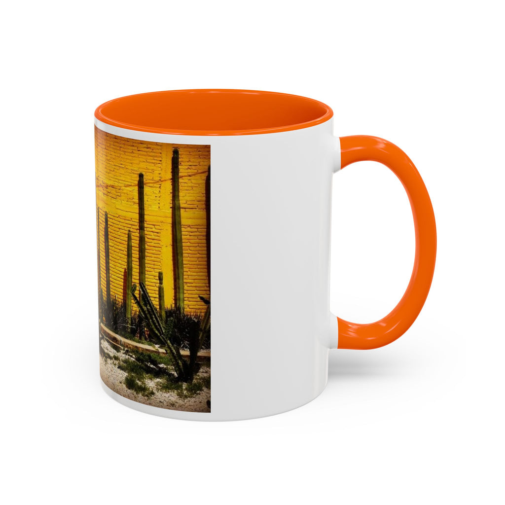 Desert Sunset Coffee Mug — Saguaro Cactus Accent Mug (11/15 oz)