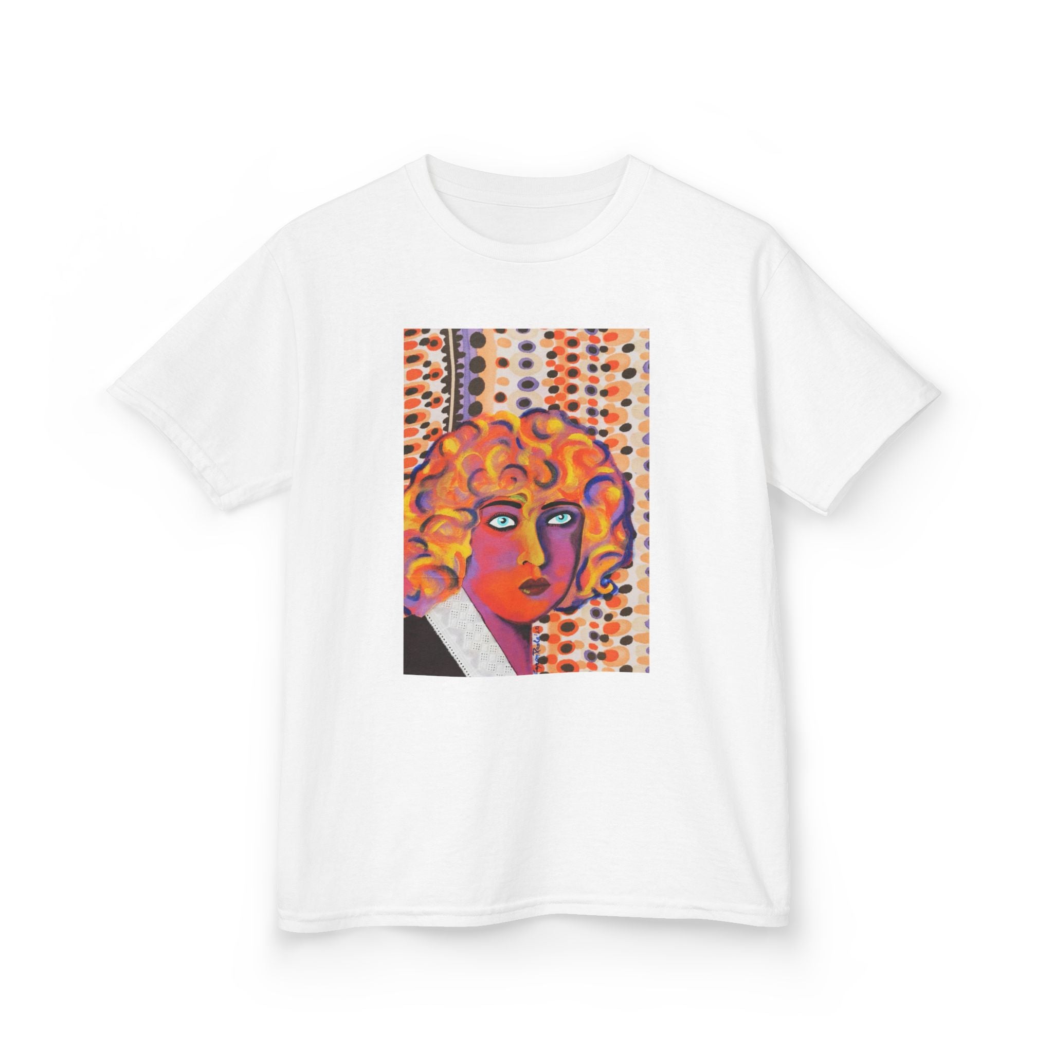 Kids Art Tee — Colorful Nahui Olin Pop Portrait Graphic