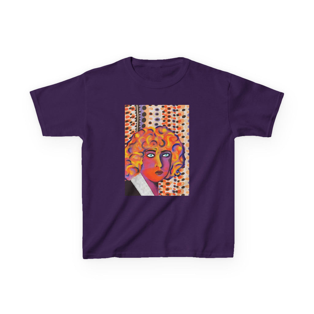 Kids Art Tee — Colorful Nahui Olin Pop Portrait Graphic