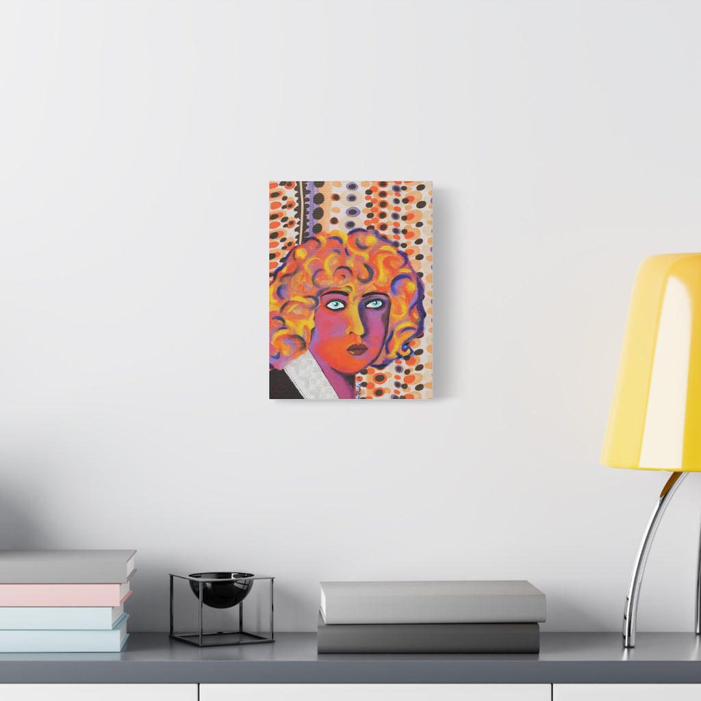 Colorful Pop Art Nahui Olin Portrait Canvas - Matte Stretched Wall Art