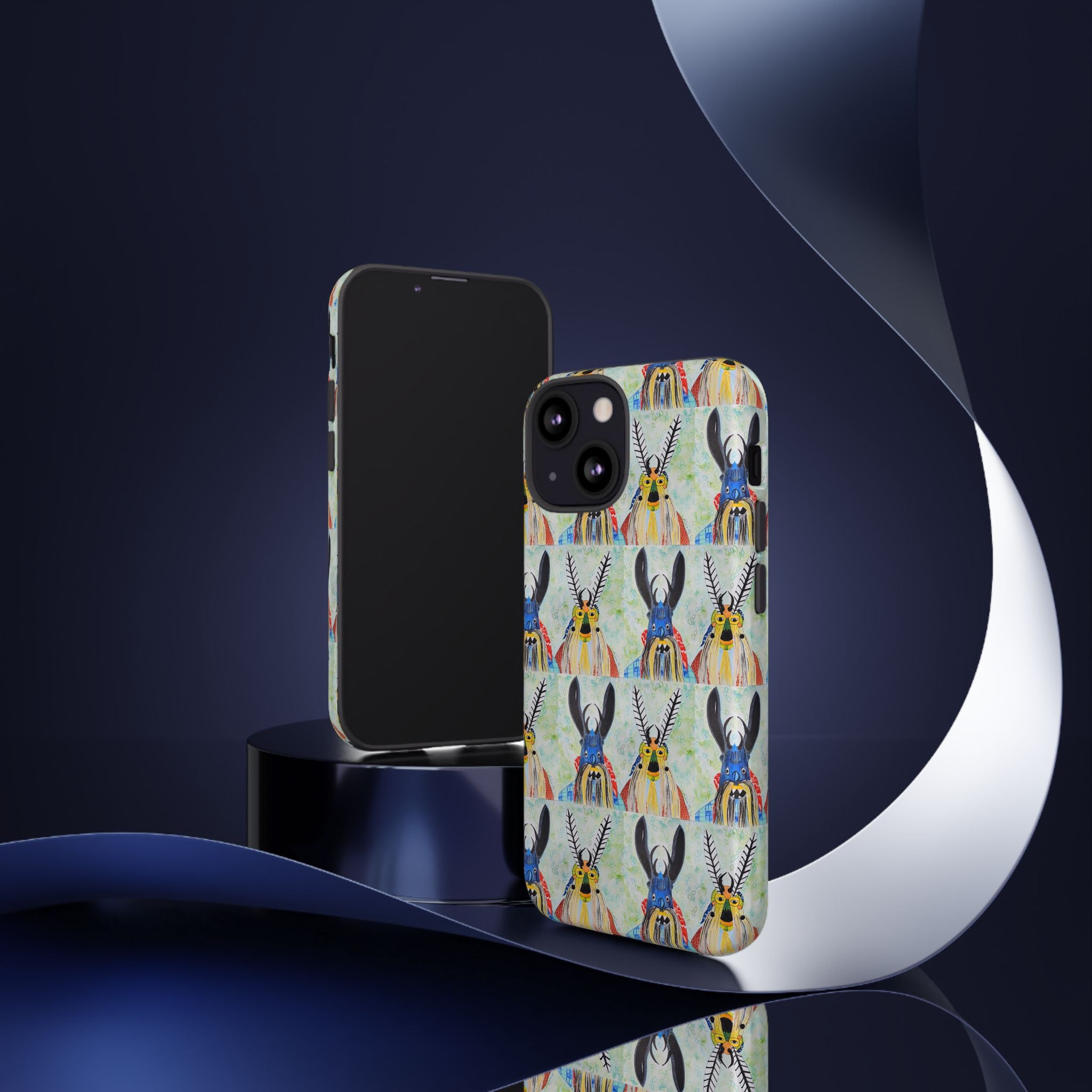 Colorful Tribal Stag Phone Case — Vibrant Antler Art Protective Case