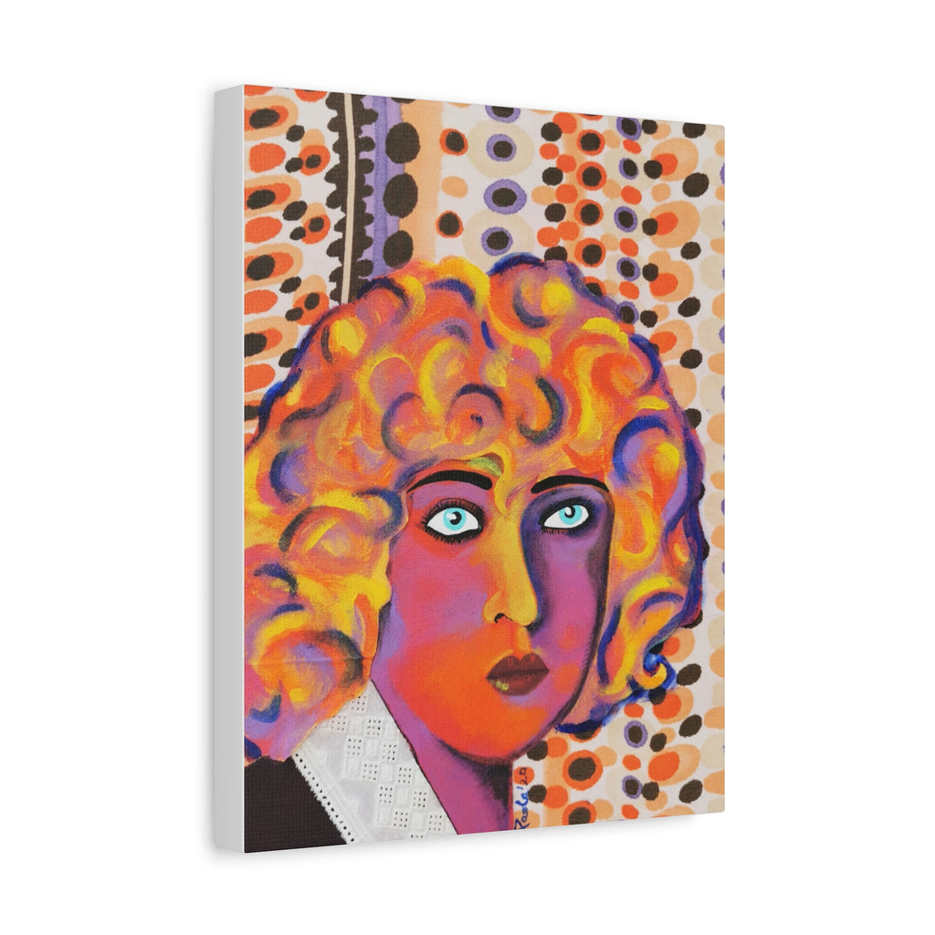 Colorful Pop Art Nahui Olin Portrait Canvas - Matte Stretched Wall Art