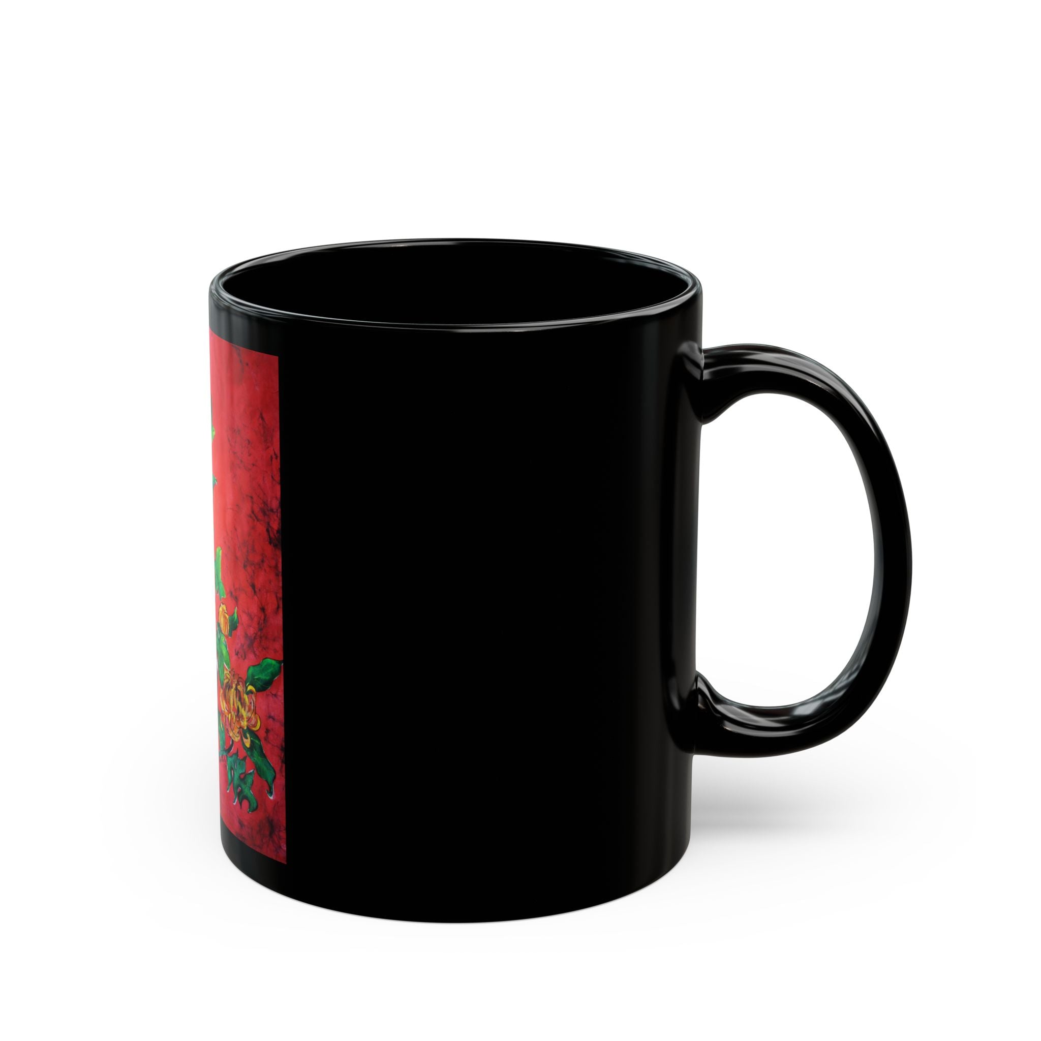 Anatomical Spine & Flowers Black Mug – Gothic Floral Coffee Cup (11oz/15oz)