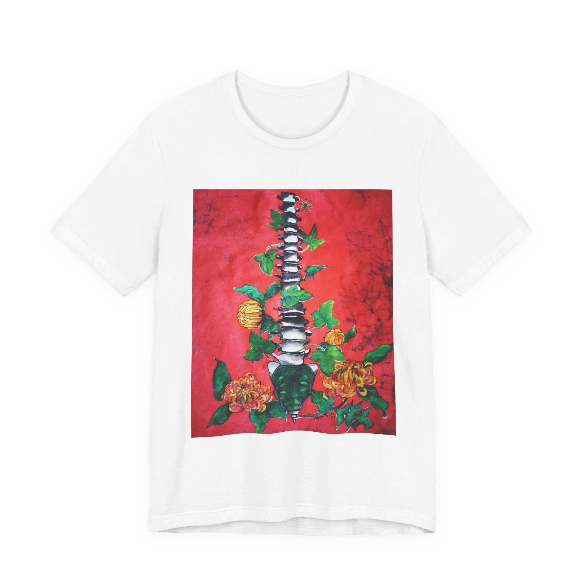 Energía Infinita — Floral Spine T-Shirt | Alma Ligera