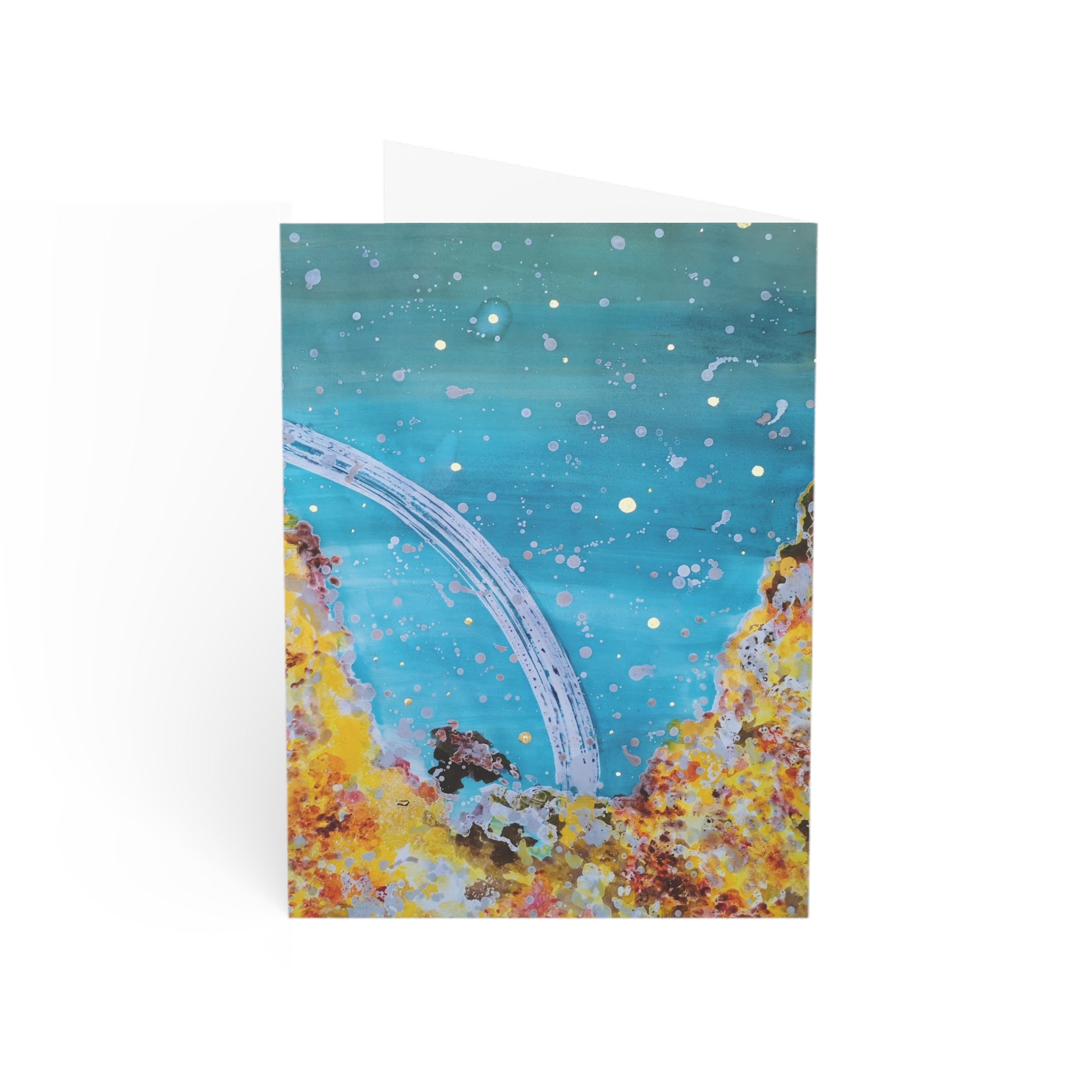 Greeting Card — Abstract Ocean Sky Art Card (Single or Multi-Pack)