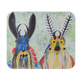 Colorful Tribal Mask Mouse Pad — Whimsical Folk Art Desk Mat
