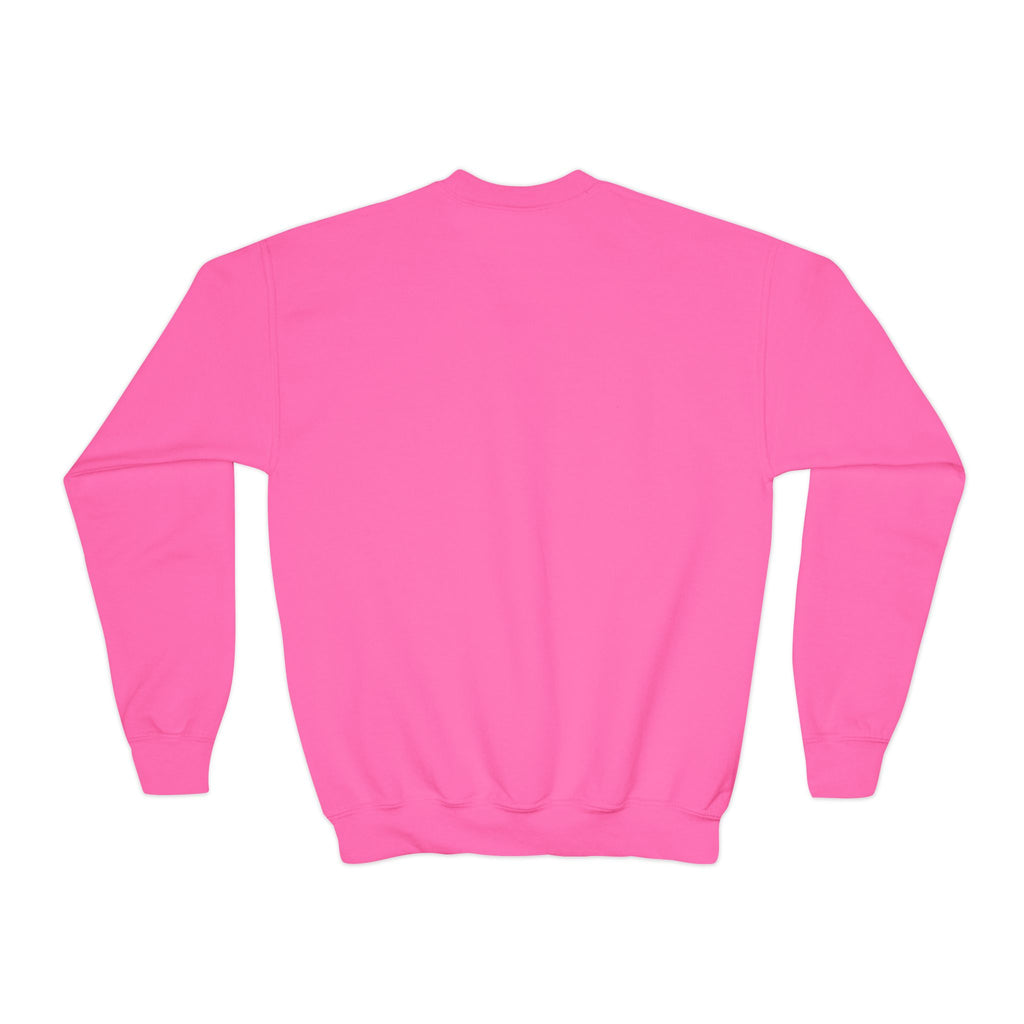 "Tin Heart" Youth Crewneck Sweatshirt — Bright Sacred Heart Graphic Tee for Kids