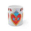 Winged Sacred Heart Mug — Colorful Folk Art Coffee Cup (11 oz)