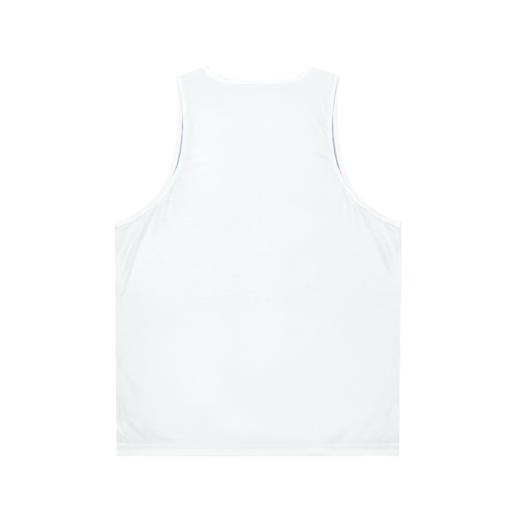 Ocean Arc Abstract Tank Top — Blue Coral Wave All-Over Print