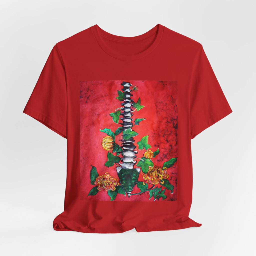 Energía Infinita — Floral Spine T-Shirt | Alma Ligera