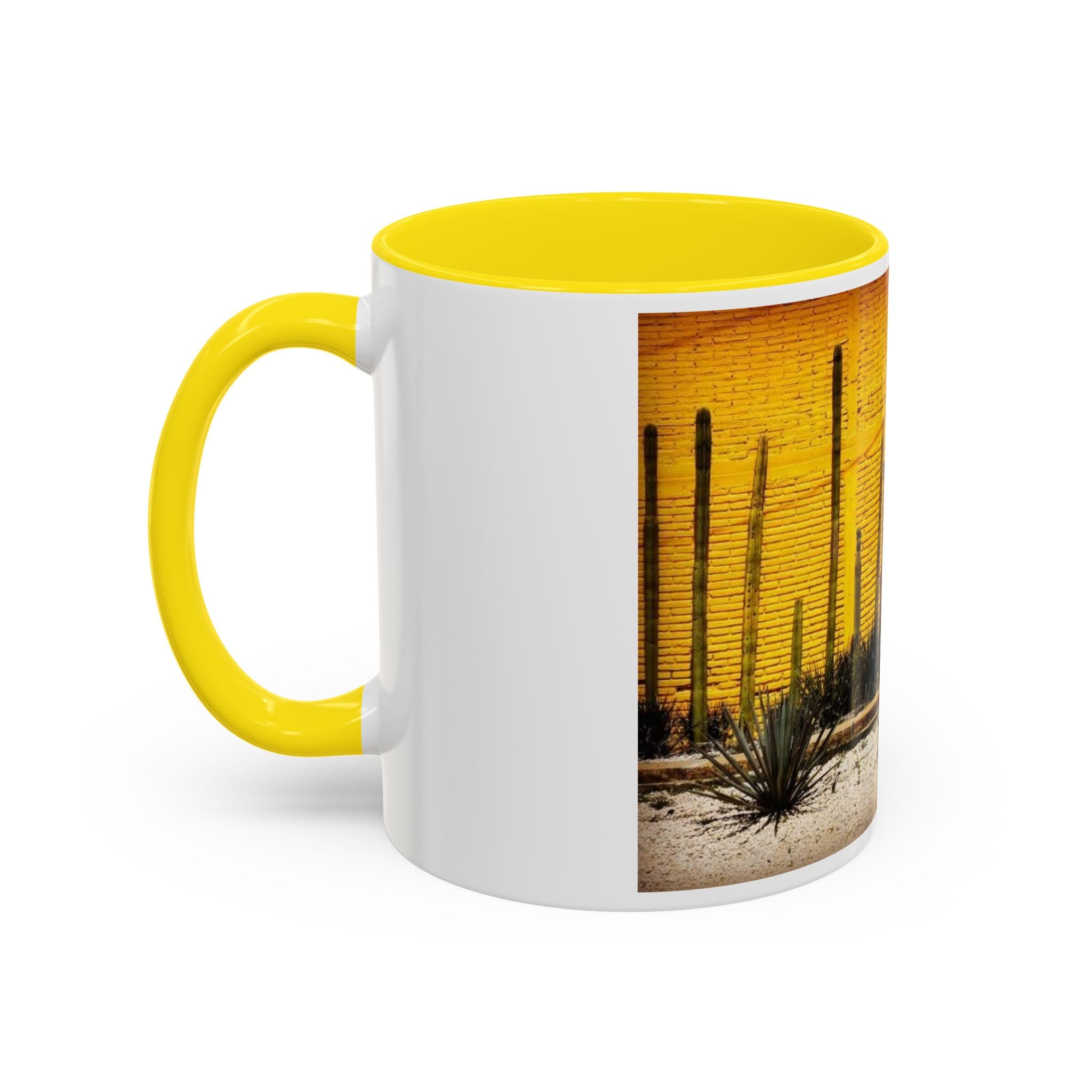 Desert Sunset Coffee Mug — Saguaro Cactus Accent Mug (11/15 oz)