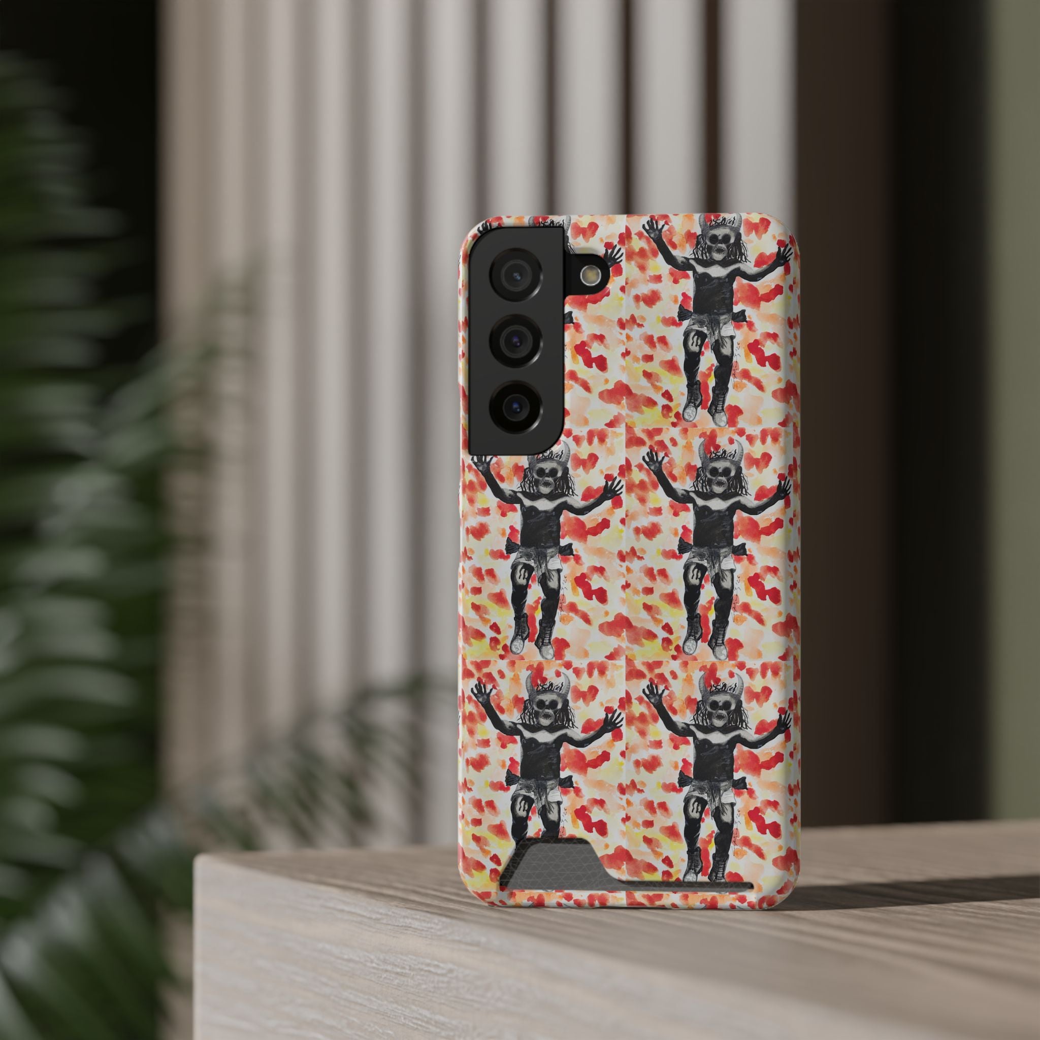 Phone Case — Mexican Devil Pattern with Card Holder