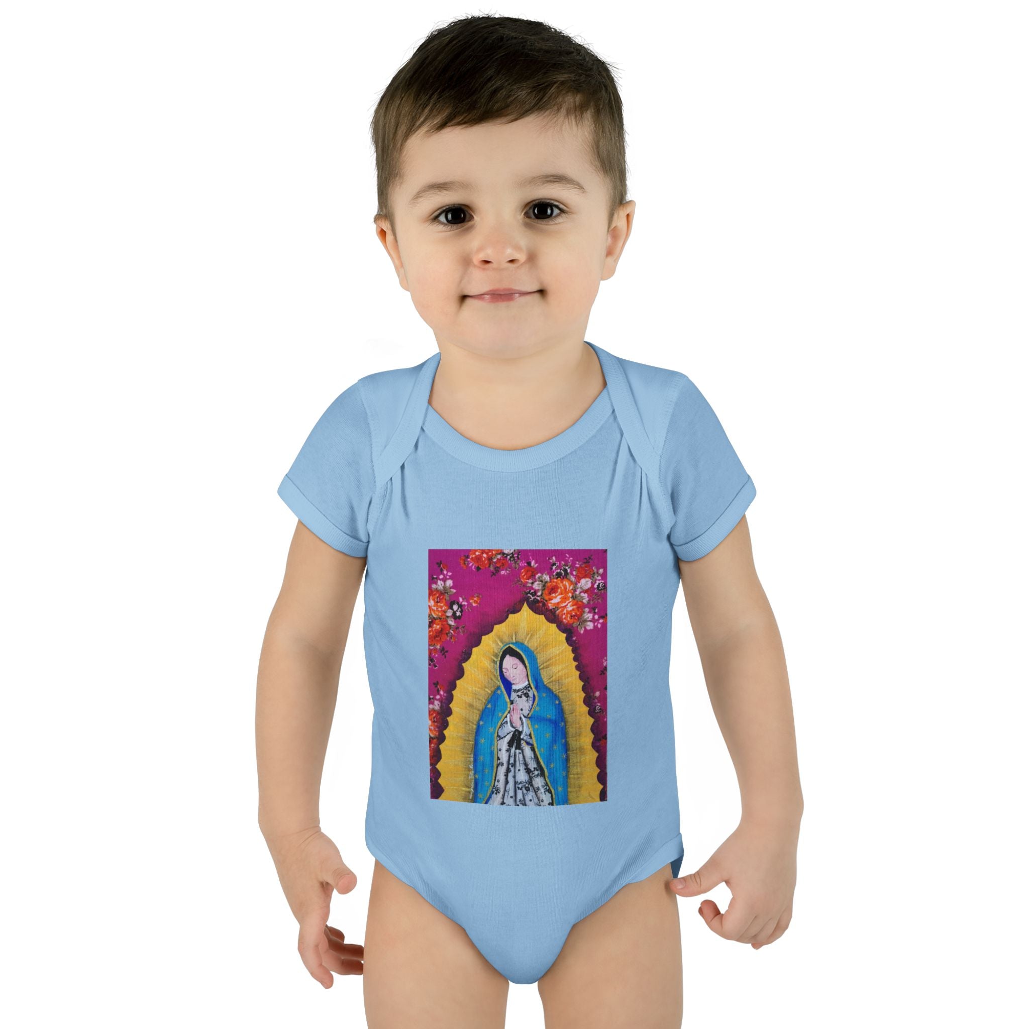 Our Lady of Guadalupe Baby Bodysuit – Infant Catholic Religious Onesie