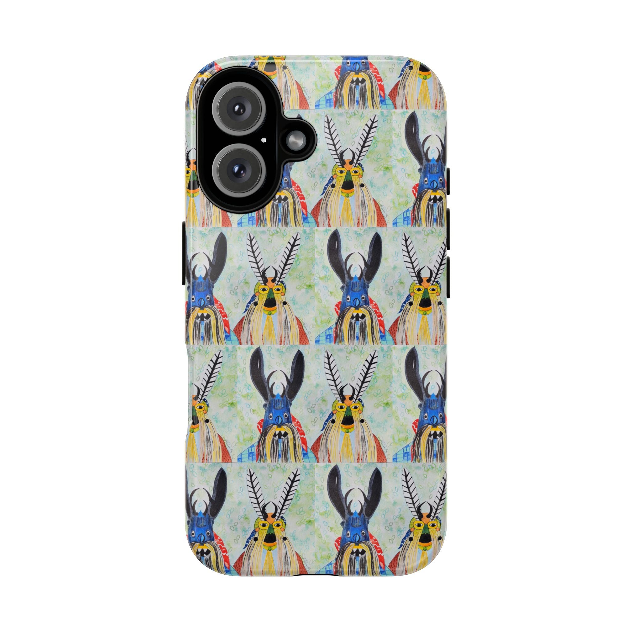 Colorful Tribal Stag Phone Case — Vibrant Antler Art Protective Case