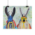 Rolled Poster — Colorful Folk Mask Art Print