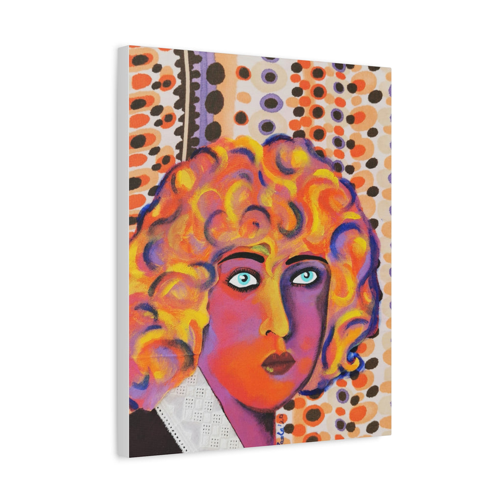 Colorful Pop Art Nahui Olin Portrait Canvas - Matte Stretched Wall Art
