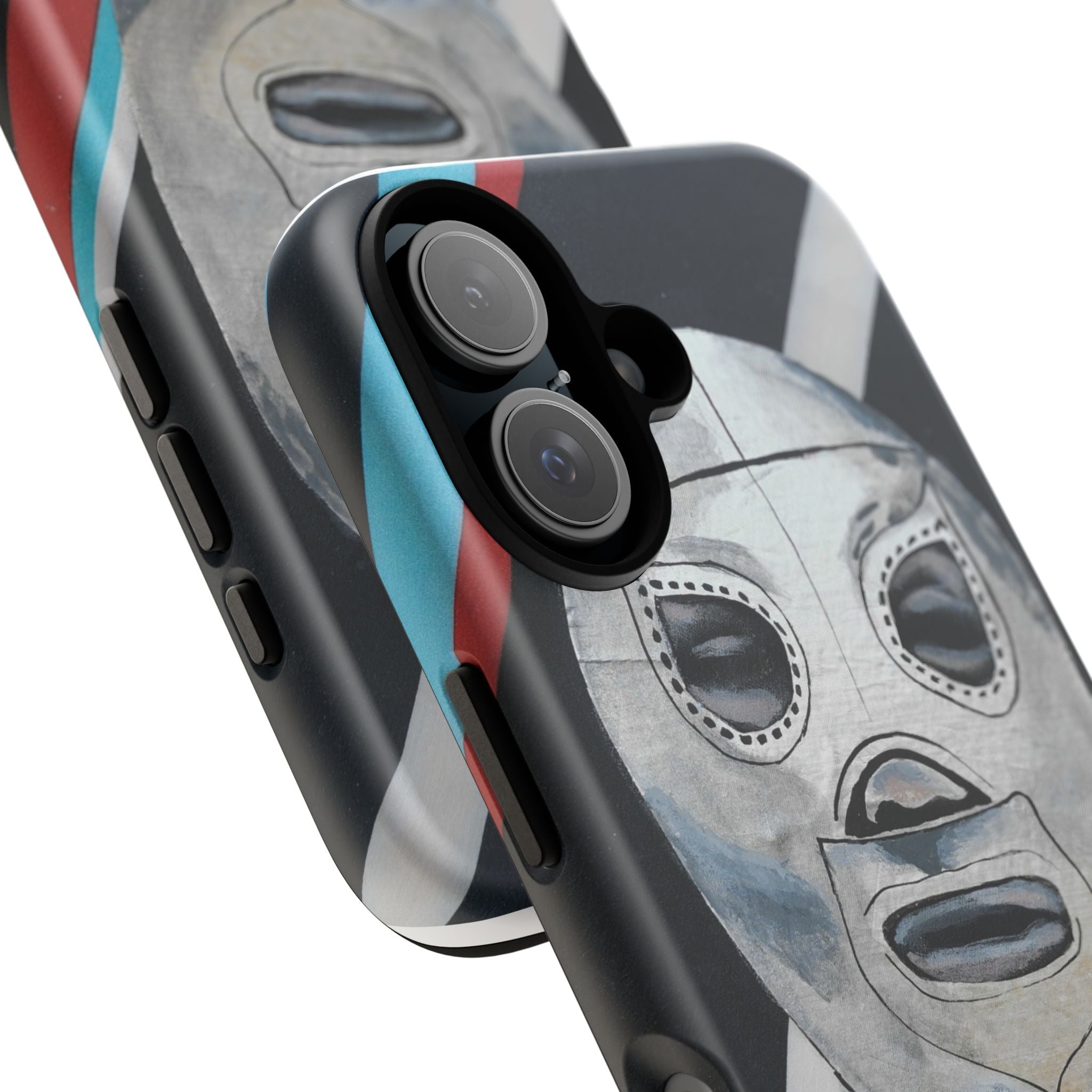 "El Santo" Luchador Mask Phone Case — Retro Mexican Wrestling Design