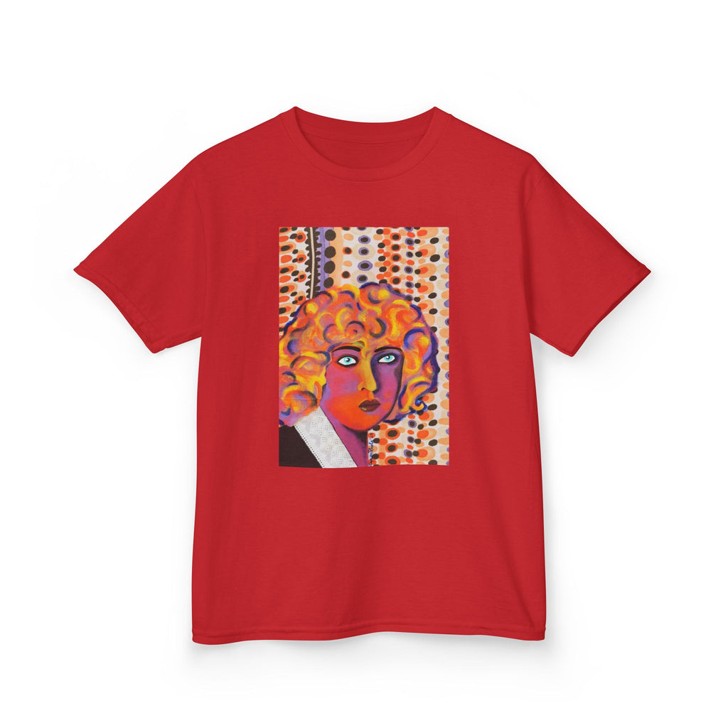 Kids Art Tee — Colorful Nahui Olin Pop Portrait Graphic