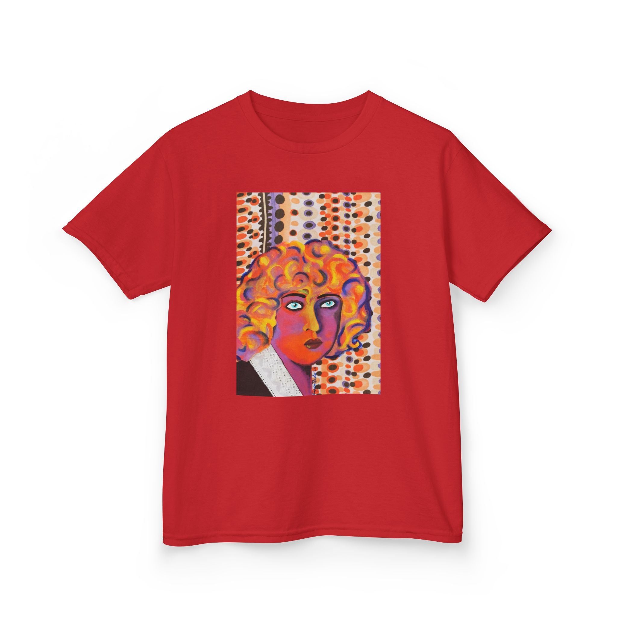 Kids Art Tee — Colorful Nahui Olin Pop Portrait Graphic