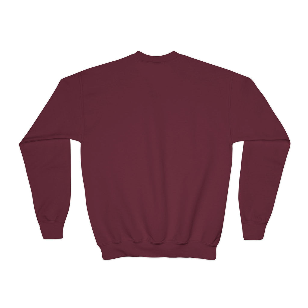 "Tin Heart" Youth Crewneck Sweatshirt — Bright Sacred Heart Graphic Tee for Kids