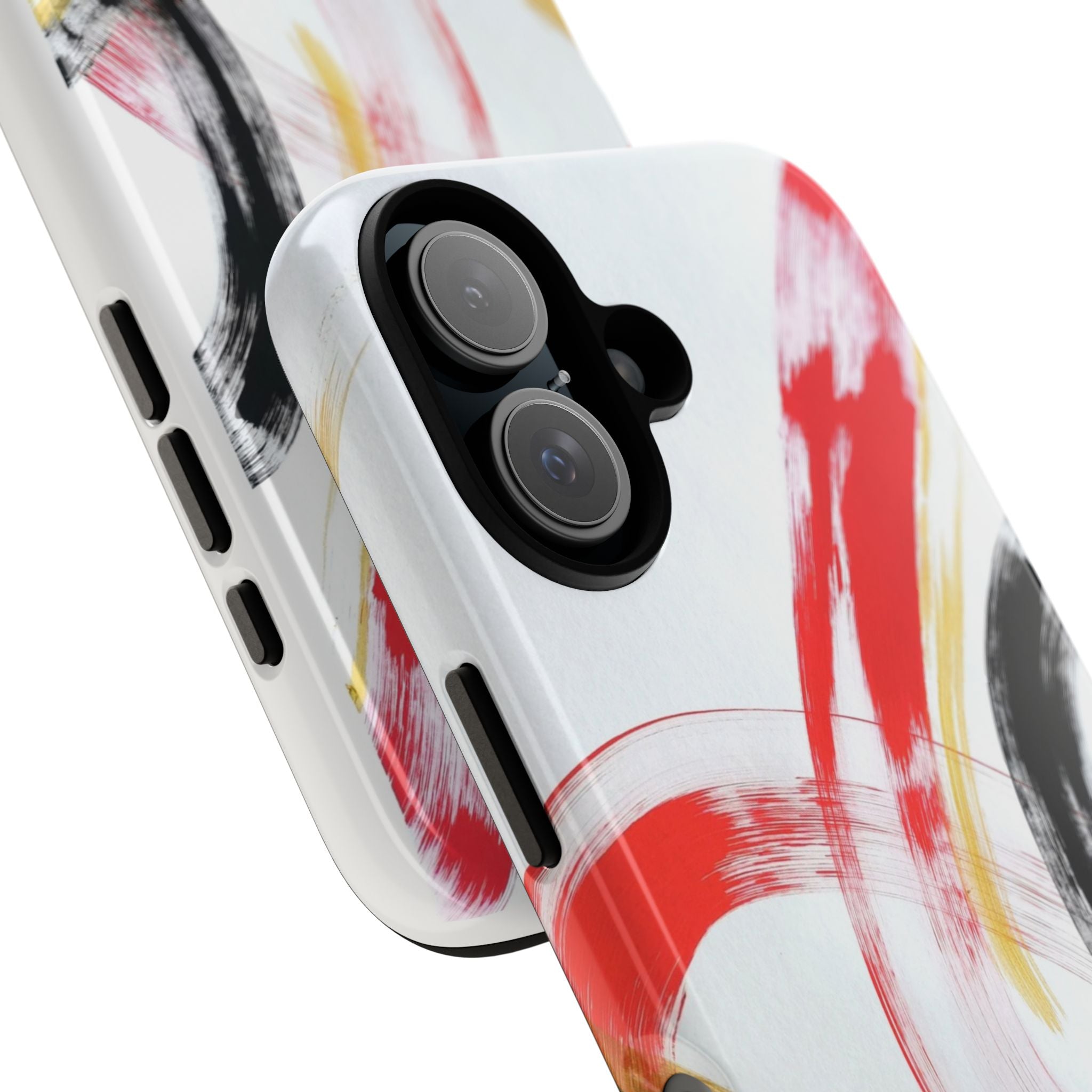 Tough Cases — Abstract Red & Black Brushstroke Phone Case by Paola Capon